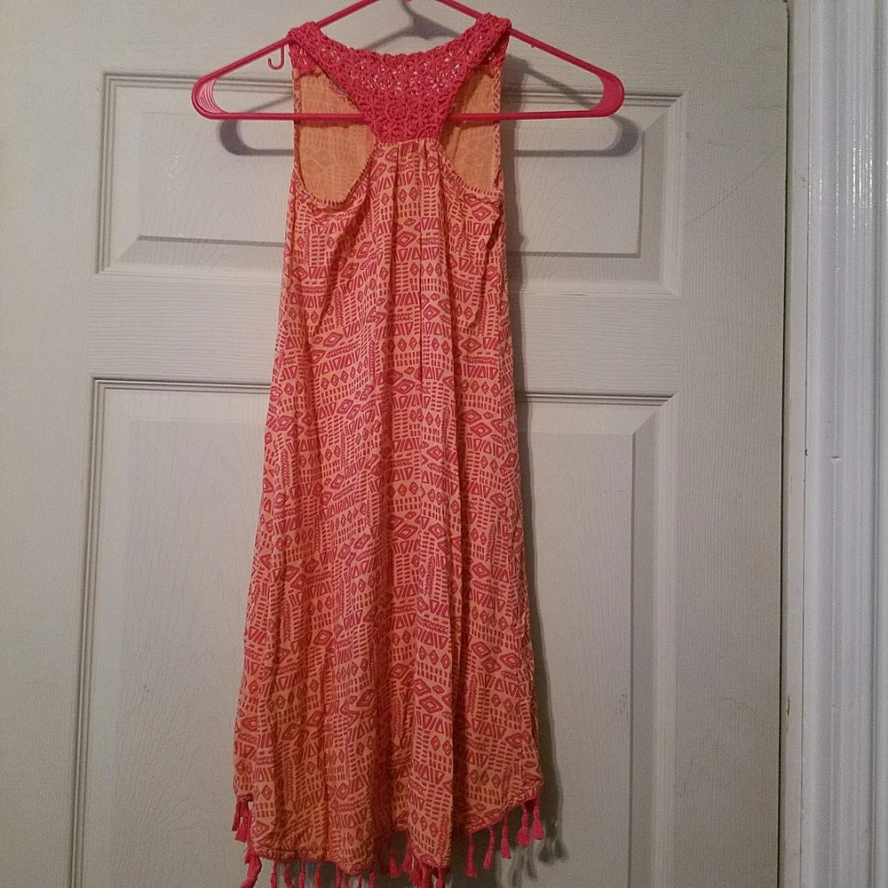 Girls coral/pink sundress - Picture 2 of 3